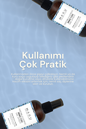 Maru Hacim Ve Dolgunluk Veren Deniz Tuzu Saç Spreyi 250 ml