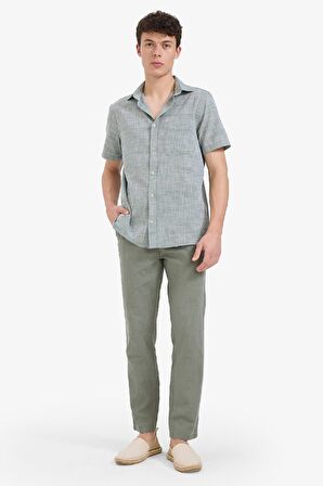 DeFacto Yazlık Beli Lastikli Jogger Pantolon Slim Fit Dar Kesim Düz Paça Pamuklu Cepli D2671AX25SMKH422