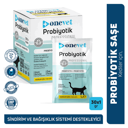 Probiyotik Şase Kediler Için Sindirmeye Yardımcı Takviye Vitamini 30 Adet 1 Gr