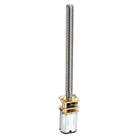 N20 6V DC 500 RPM M3x55 mm Mikro Metal Redüktörlü Uzun Şaftlı Motor