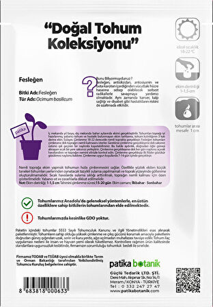 80 Adet Yerli Ata Yeşil Fesleğen - Yeşil Reyhan (Ocimum Basilicum) Tohumu