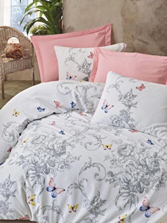 Cotton Box Ranforce Nevresim Takımı Çift Kişilik Cathi Somon
