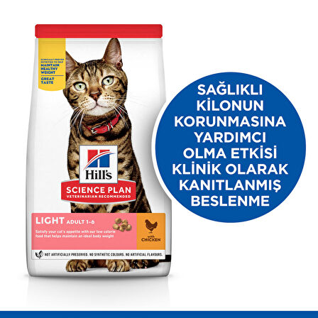 Hill's Adult Light Chicken Düşük Kalorili Yetişkin Kedi Maması 1,5 kg