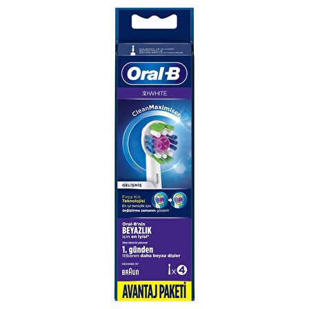 Oral-B Vitality 100 3D White 4'lü Şarjlı Diş Fırçası Yedeği