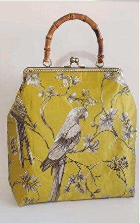 Bambu Saplı Nakışlı Bag