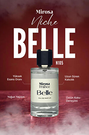 Mirosa de France Belle Niche Collection Yüksek Kalıcı Kadın Parfum EDP Premium Kutu 50ml N105