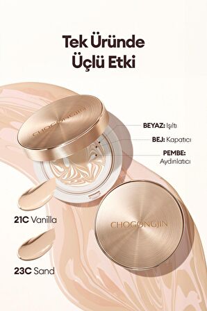 Yaşlanma Karşıtı Bakım Sunan Nemlendirici Krem Fondöten CHOGONGJIN Esence Pact (23C) SPF50+/PA++++