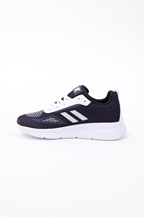 Dijital Baskılı Unisex Lacivert Sneaker - Beyaz Desenli Günlük Ayakkabı