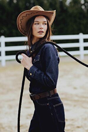 DeFacto Regular Fit Cepli Düğmeli Jean Gömlek E4064AX24WNNM34