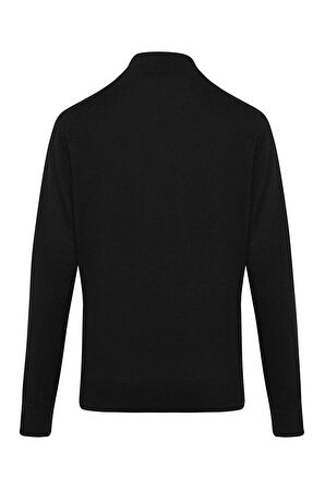 Siyah GM YARIM BALIKÇI YAKA TRİKO PAMUK