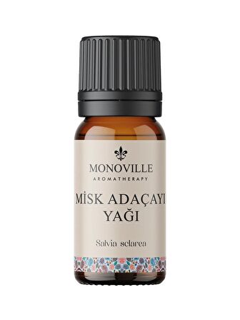 Misk Adaçayı Uçucu Yağı %100 Saf  Sertifikalı ( Clary Sage Essential Oil ) 10 ml
