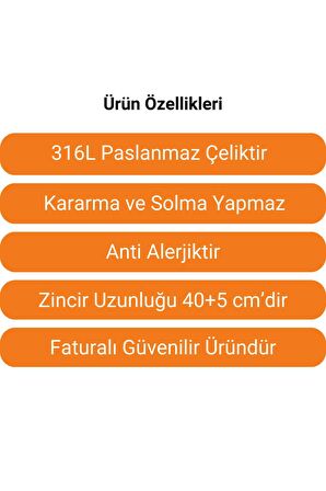Dorikalı | Kalp Kolye | Paslanmaz - 316l Çelik | Hediye Paketi Yapılır