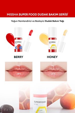 Yoğun Nemlendirici Dut Özlü Dudak Bakım Yağı 5.2g Super Food Lip Oil Berry