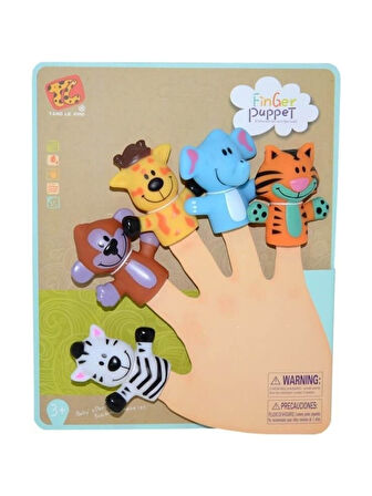 Finger Puppet Orman Hayvanları Parmak Kukla Seti 5 Hayvanlı Oyuncak Parmak Kukla