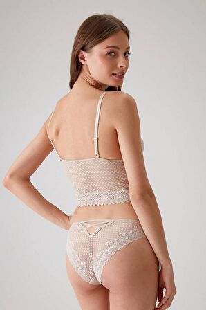 Pierre Cardin Şerit Detaylı Dantelli Sütyen Takım Taş