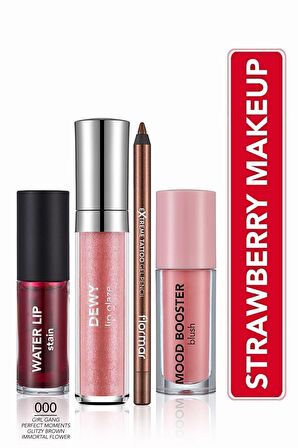 Strawberry Makeup 4'lü Makyaj Seti