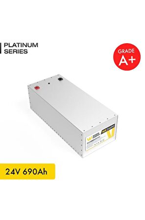 24V 690Ah LiFePO4 Platinum Series Bluetooth'lu Lityum Demir Fosfat Akü 