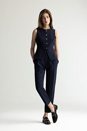 Regular Fit Bisiklet Yaka Yelek