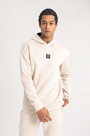 DeFactoFit Standart Fit Kapüşonlu Skuba Dalgıç Kumaş Sporcu Sweatshirt B4758AX24SPBG700