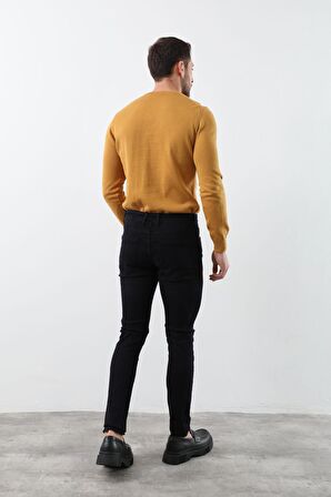 Erkek Koyu Lacivert Straight Fit Jean Pantolon