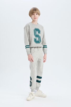 DeFacto Erkek Çocuk Baskılı Beli Paçası Lastikli Eşofman Altı D4479A824WNGR210