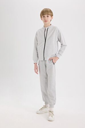 DeFacto Erkek Çocuk Beli Paçası Lastikli Pike Basic Düz Eşofman Altı B5755A825SPGR400