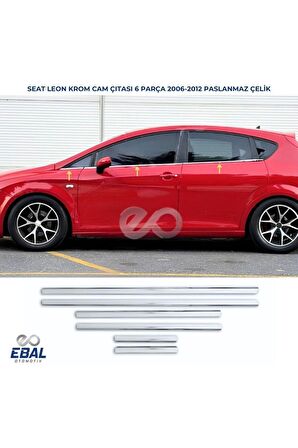 Seat Leon MK2 Krom Cam Çıtası 6 prç. 2006-2012 P. Çelik