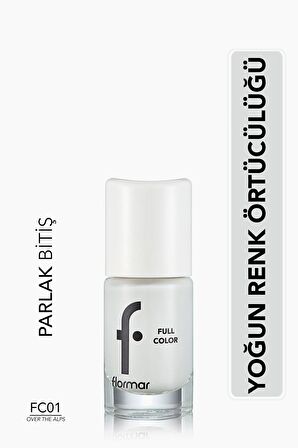 Flormar Yoğun Pigmentli Parlak Oje- Full Color Nail Enamel- Fc01 Over The Alps -8690604310371