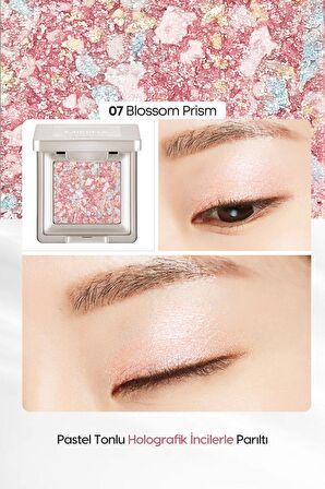 Topaklanmayan El Yapımı Holografik Simli Far Modern Shadow Glitter Prism (No.7 Blossom Prism)