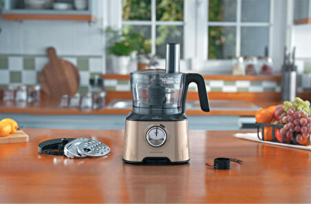 Karaca Mastermaid Power Essential Iconic Beige Mutfak Robotu, Blender Seti 2000 W