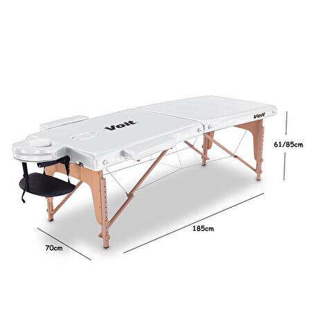 Voit 55003 Beyaz Çanta Tipi Lux Masaj Masası