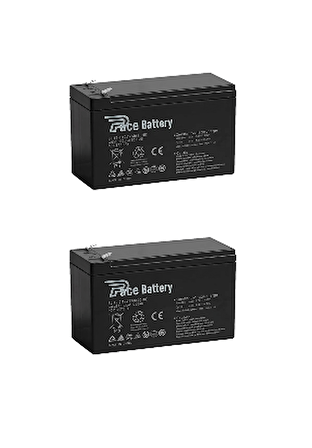 2 Adet Pace Battery 12V 7Ah  Bakımsız Kuru Akü 12 Volt 7 Amper ARALIK  2024 Üretim