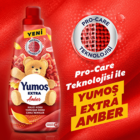 Yumoş Extra Amber Beyazlar ve Renkliler İçin Konsantre Yumuşatıcı 1440 ml 60 Yıkama