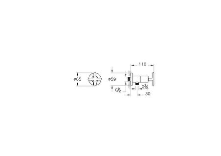 VitrA Origin A4525925 Classic  Ara Musluk, Fırçalı Altın