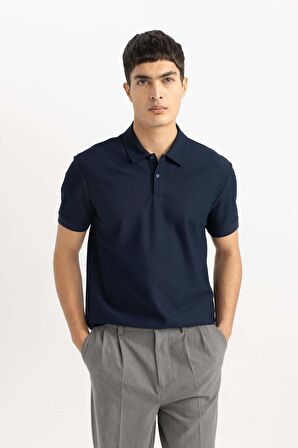 DeFacto Modern Fit Basic Düz Kısa Kollu Polo Tişört B6374AX24SPNV146