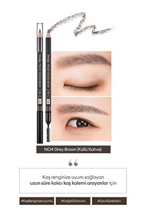 Bulaşmayan Kalıcı Doğal Kaş Kalemi  Smudge Proof Wood Brow (Gray Brown)