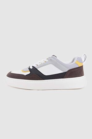 TWN Beyaz Kalın Beyaz Tabanlı Bağcıklı Sneaker Ayakkabi 3EC09ORT0380