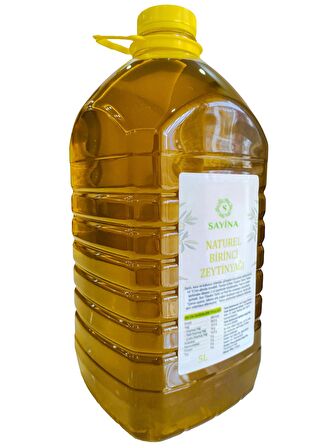 Naturel Birinci Zeytinyağı 5 Litre Yemekler ve Salatalar İçin