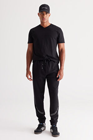 2'li Slim Fit Dar Kesim V Yaka %100 Pamuk Tişört