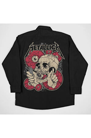 Metallica Baskılı Unisex Rock Metal Müzik Grubu Gömlek