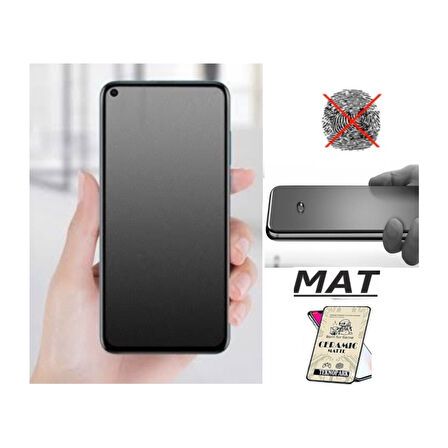 Samsung A13 Ekran Koruyucu Mat Seramik Esnek Tam Kaplayan Cam Nano Ekran