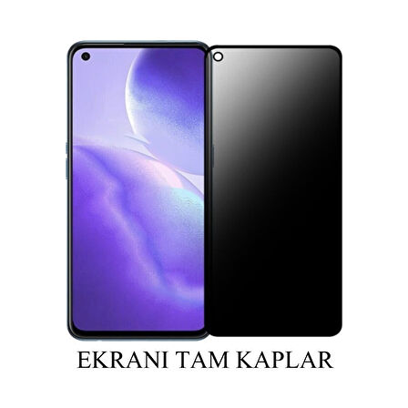 Oppo Reno 6 Mat Hayalet Privacy Tam Kaplayan Cam Seramik Nano Ekran Koruyucu