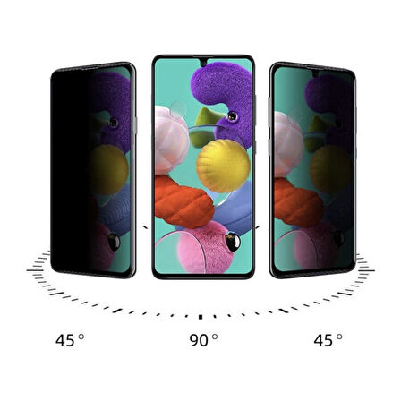 Huawei P Smart 2021 Mat Hayalet Ekran Gizli Privacy Tam Kaplayan Kırılmaz Cam Seramik Ekran Koruyucu