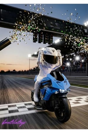 1/10 Ölçek 2.4Ghz Uzaktan Kumandalı 15KM HIZ Şarjlı Drift Atan Işıklı Motosiklet (Motor Oyuncak)