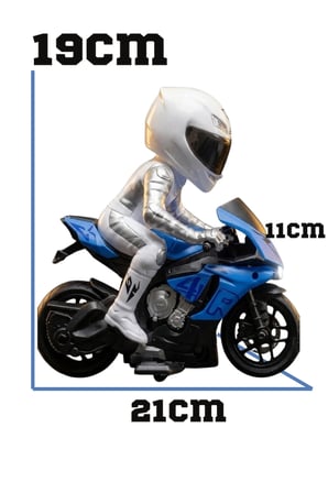 1/10 Ölçek 2.4Ghz Uzaktan Kumandalı 15KM HIZ Şarjlı Drift Atan Işıklı Motosiklet (Motor Oyuncak)