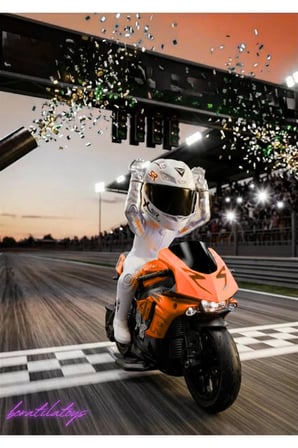 1/10 Ölçek 2.4Ghz Uzaktan Kumandalı 15KM HIZ Şarjlı Drift Atan Işıklı Motosiklet (Motor Oyuncak)