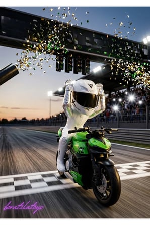 1/10 Ölçek 2.4Ghz Uzaktan Kumandalı 15KM HIZ Şarjlı Drift Atan Işıklı Motosiklet (Motor Oyuncak)