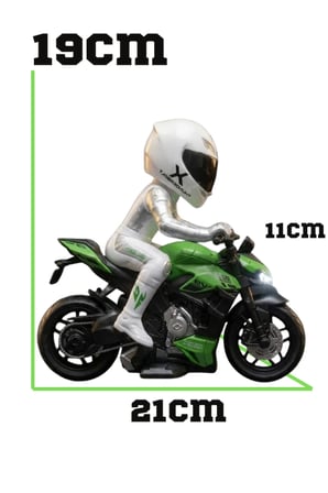 1/10 Ölçek 2.4Ghz Uzaktan Kumandalı 15KM HIZ Şarjlı Drift Atan Işıklı Motosiklet (Motor Oyuncak)