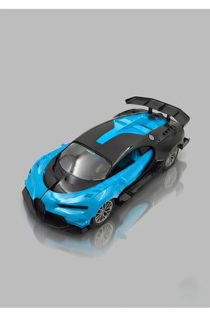 1:16 Ölçek Buhar Atan Full Fonksiyon Işıklı Şarjlı Bugatti Görünümlü Uzaktan Kumandalı Araba