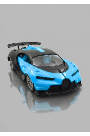 1:16 Ölçek Buhar Atan Full Fonksiyon Işıklı Şarjlı Bugatti Görünümlü Uzaktan Kumandalı Araba